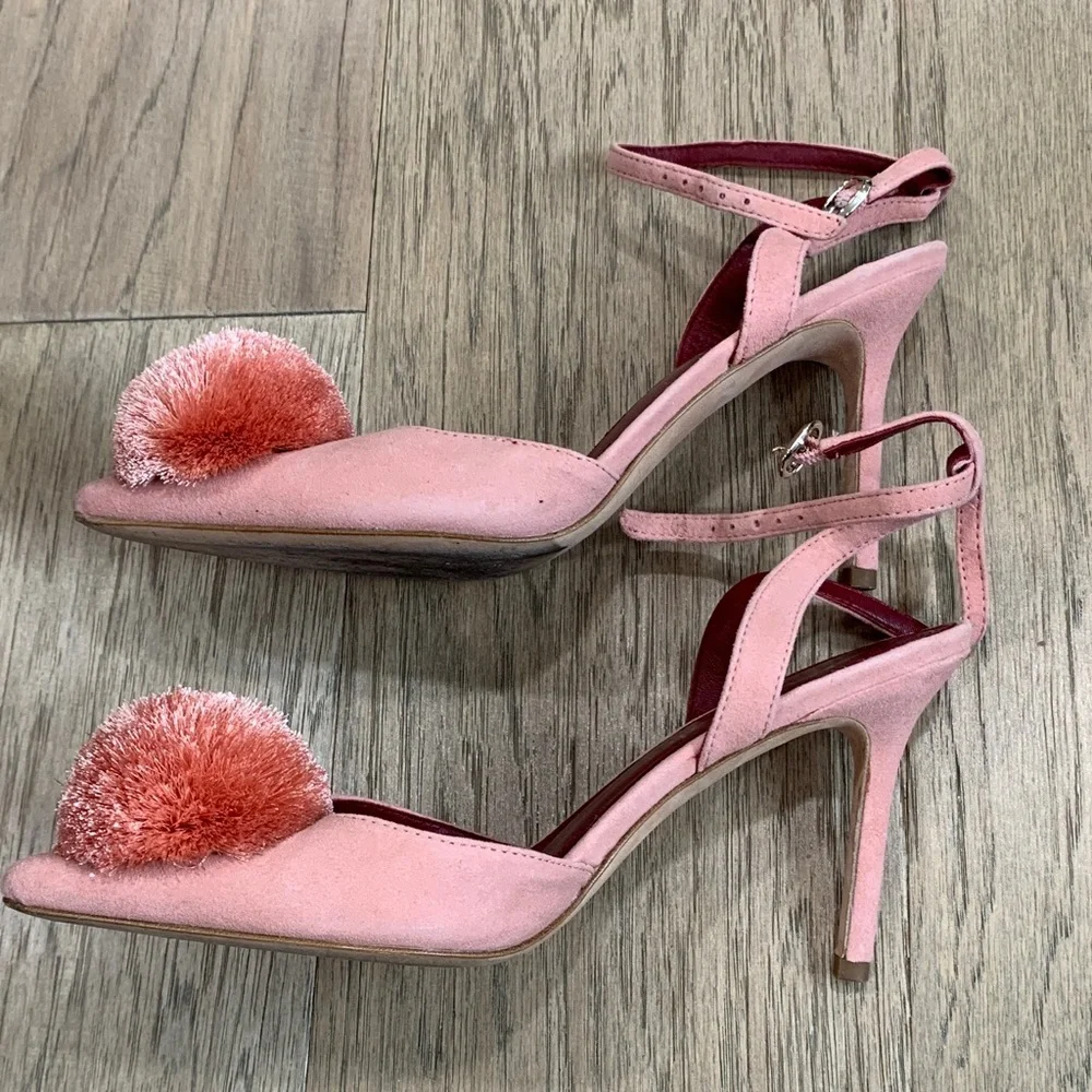 Kate Spade Amour Pom Pumps Dancer Pink Size 6.5 - Picture 9 of 10